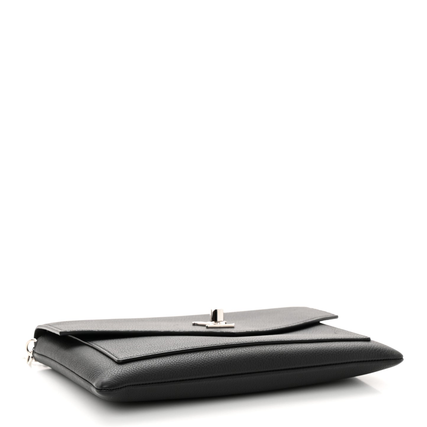 LOUIS VUITTON Soft Calfskin My Lockme Chain Pochette Black