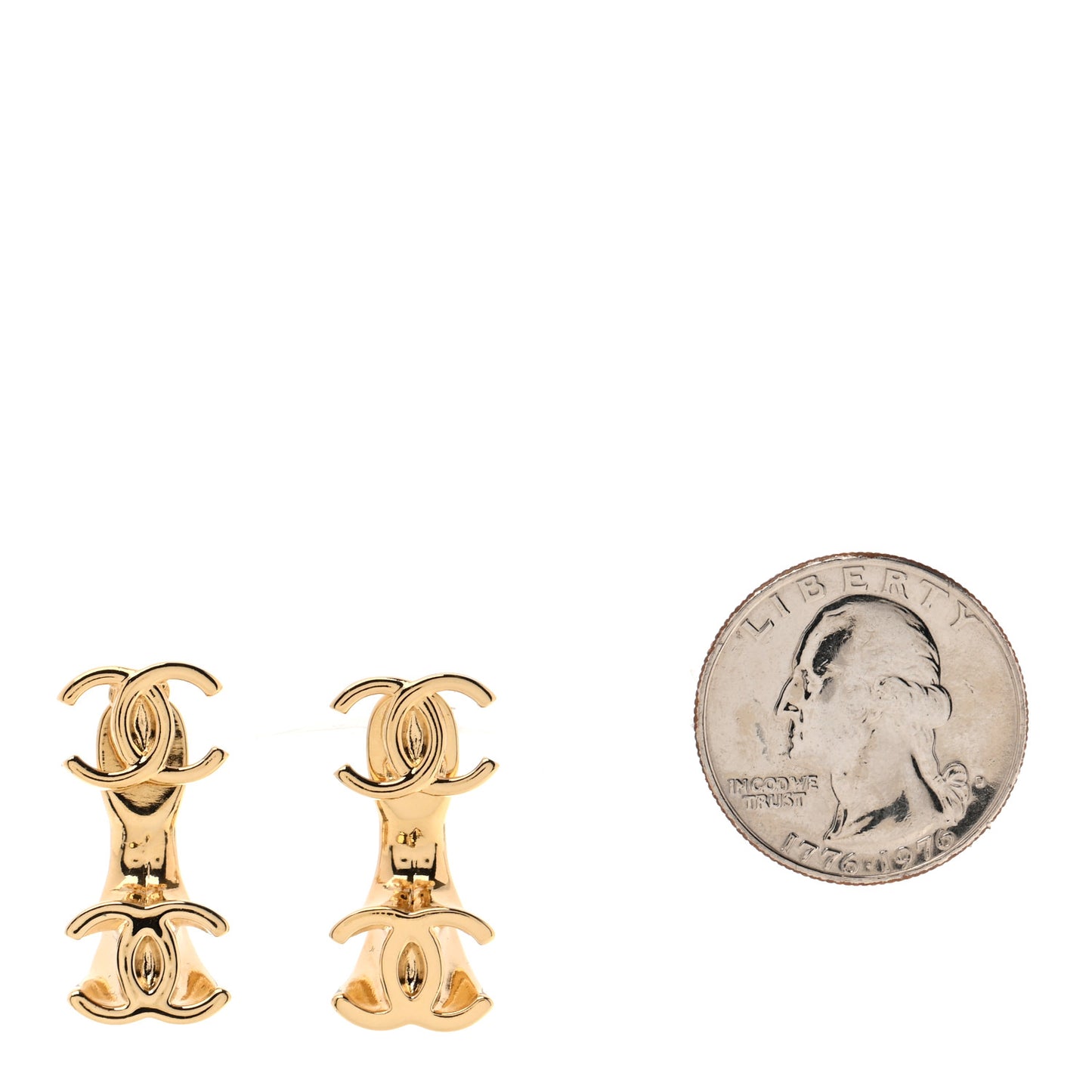 CC Turnlock Drop Earrings Gold