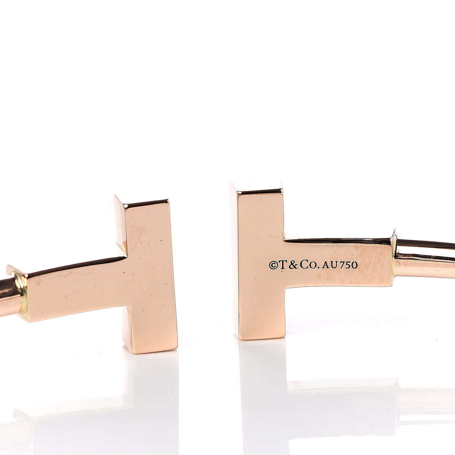 18K Rose Gold T Wire Bracelet