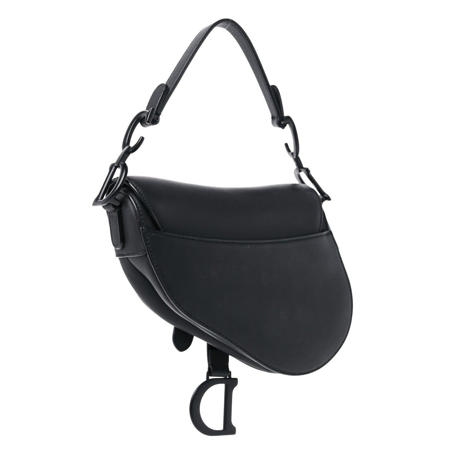 Christian Dior Ultra Matte Calfskin Mini Saddle Bag Black 3 of 12