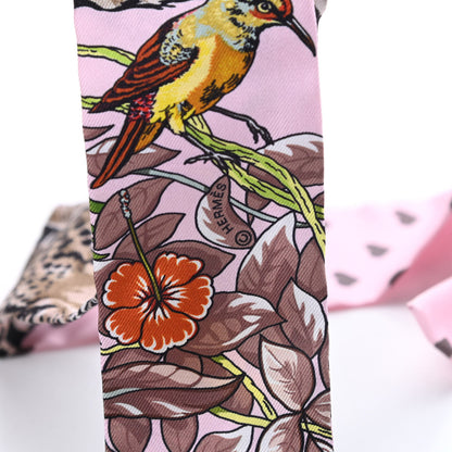 Hermes Silk Jungle Love Love Twilly Rose Pale Etoupe 4 of 4
