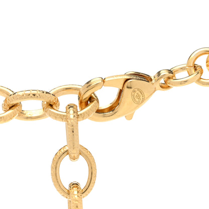 Chanel Crystal Chain Link CC Choker Necklace Gold 5 of 6