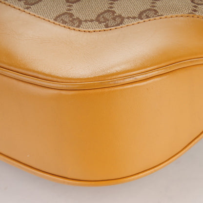 Gucci Monogram Web Medium Jackie O Hobo Tan 8 of 11