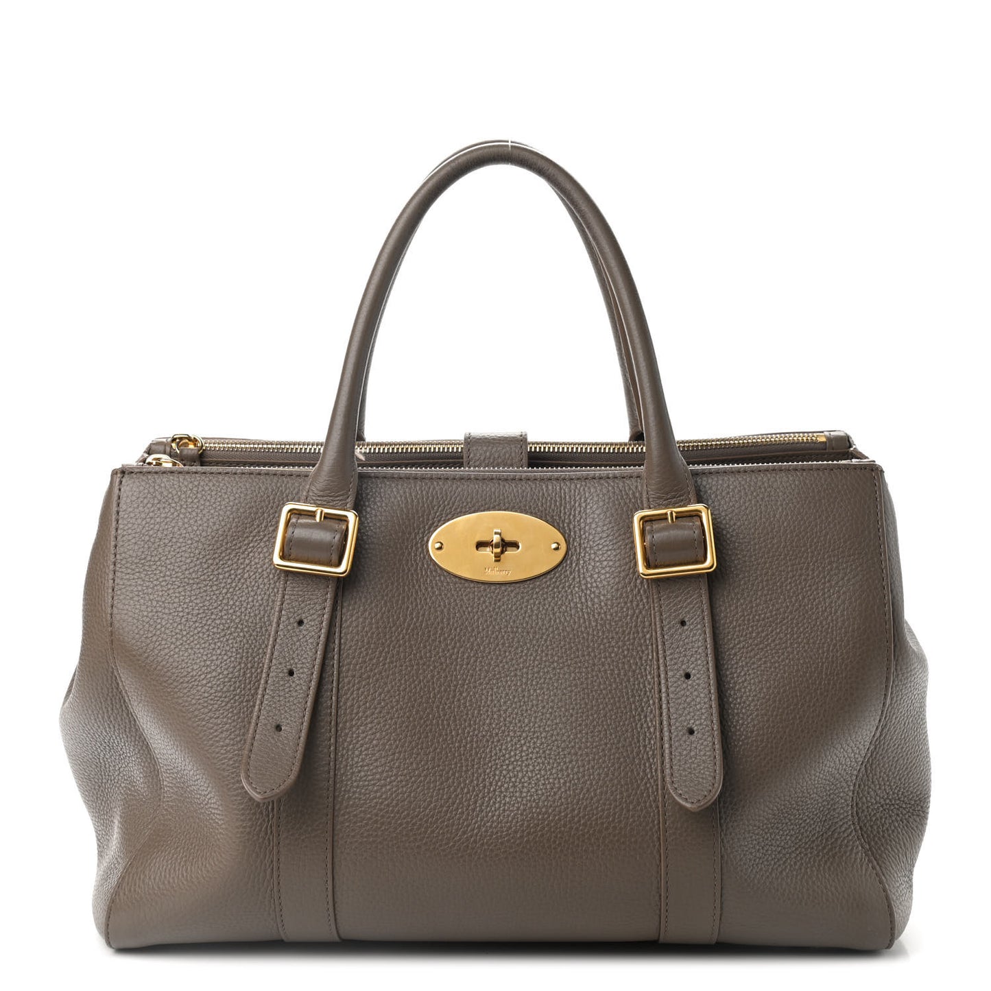 Classic Grain Calfskin Bayswater Double Zip Tote Clay