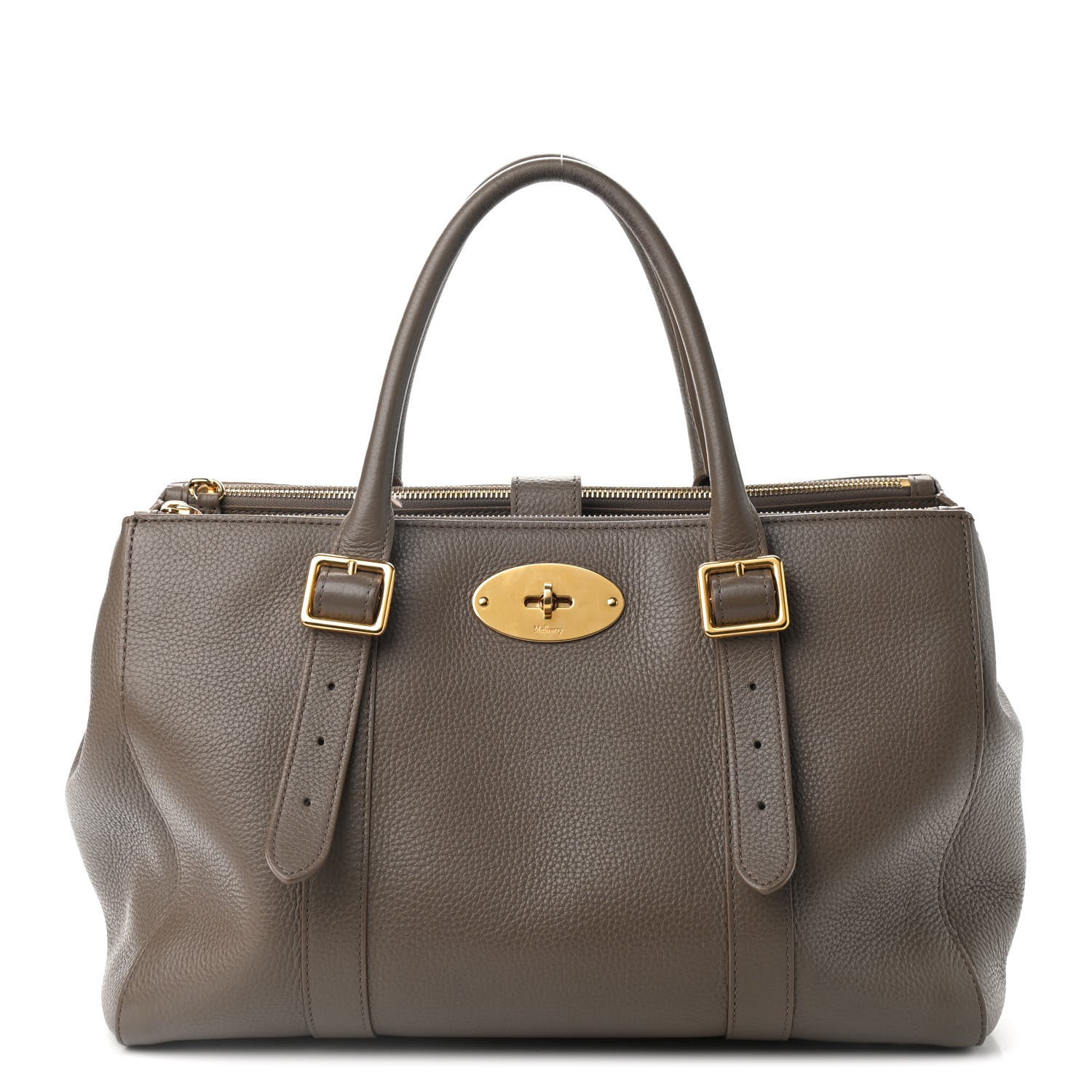 Mulberry Classic Grain Calfskin Bayswater Double Zip Tote Clay 1 of 10