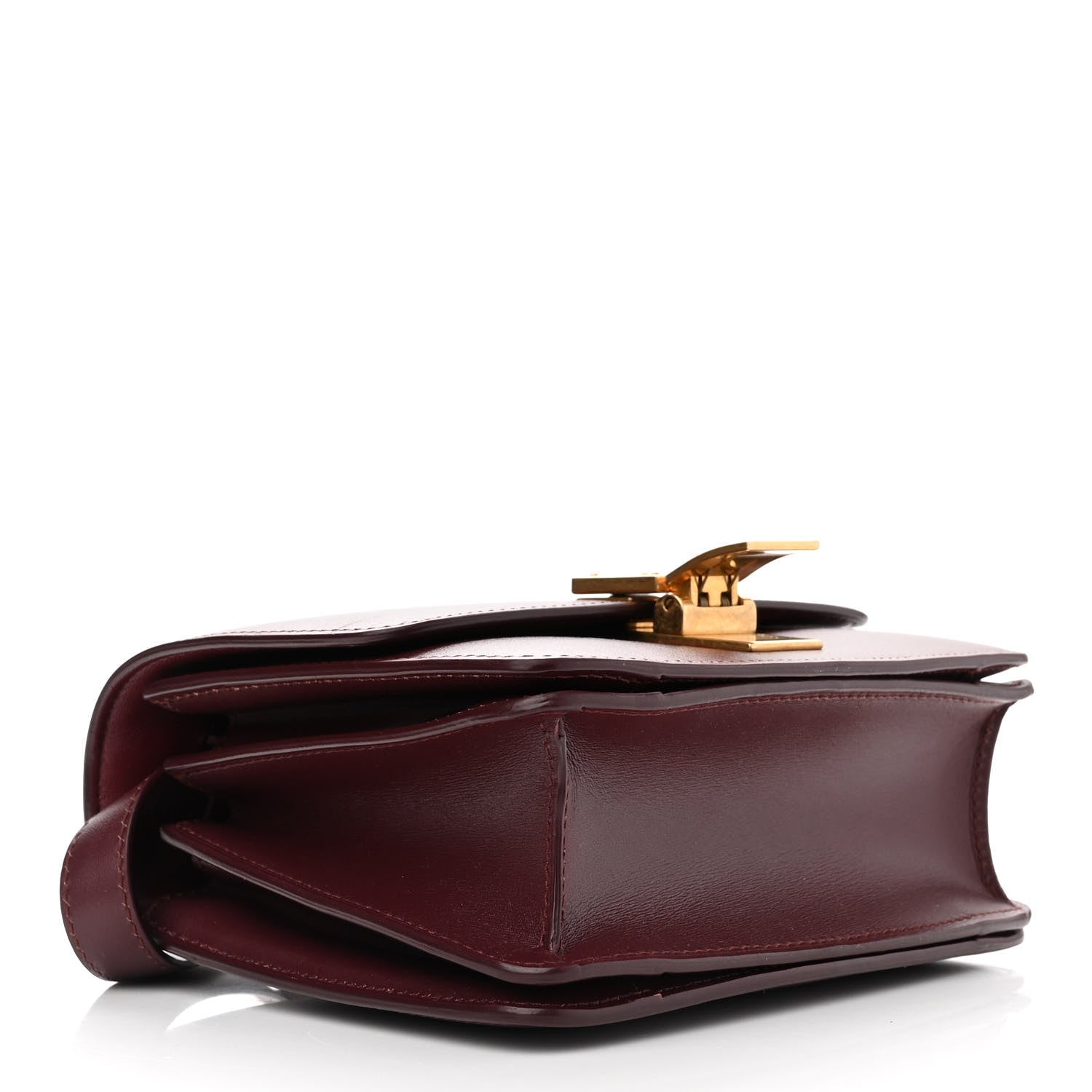 Celine Box Calfskin Small Classic Box Flap Bag Burgundy 4 of 18