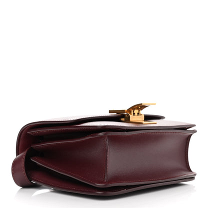 Celine Box Calfskin Small Classic Box Flap Bag Burgundy 4 of 18