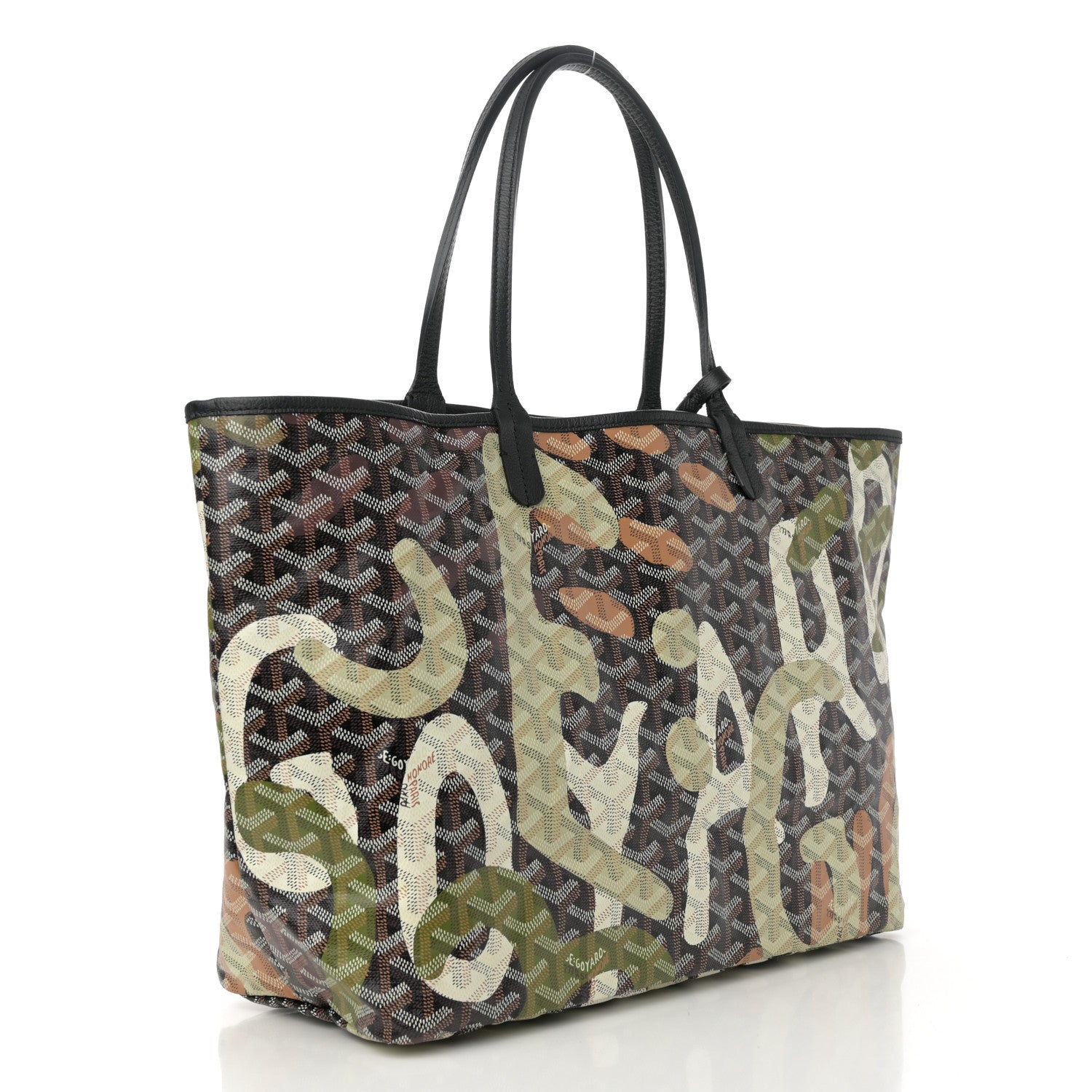 Goyard Goyardine Saint Louis Lettres Camouflage PM Black Green 4 of 11