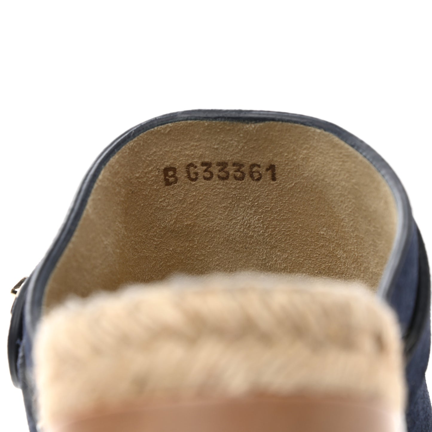 Suede Calfskin CC Turn Lock Clog 39 Navy