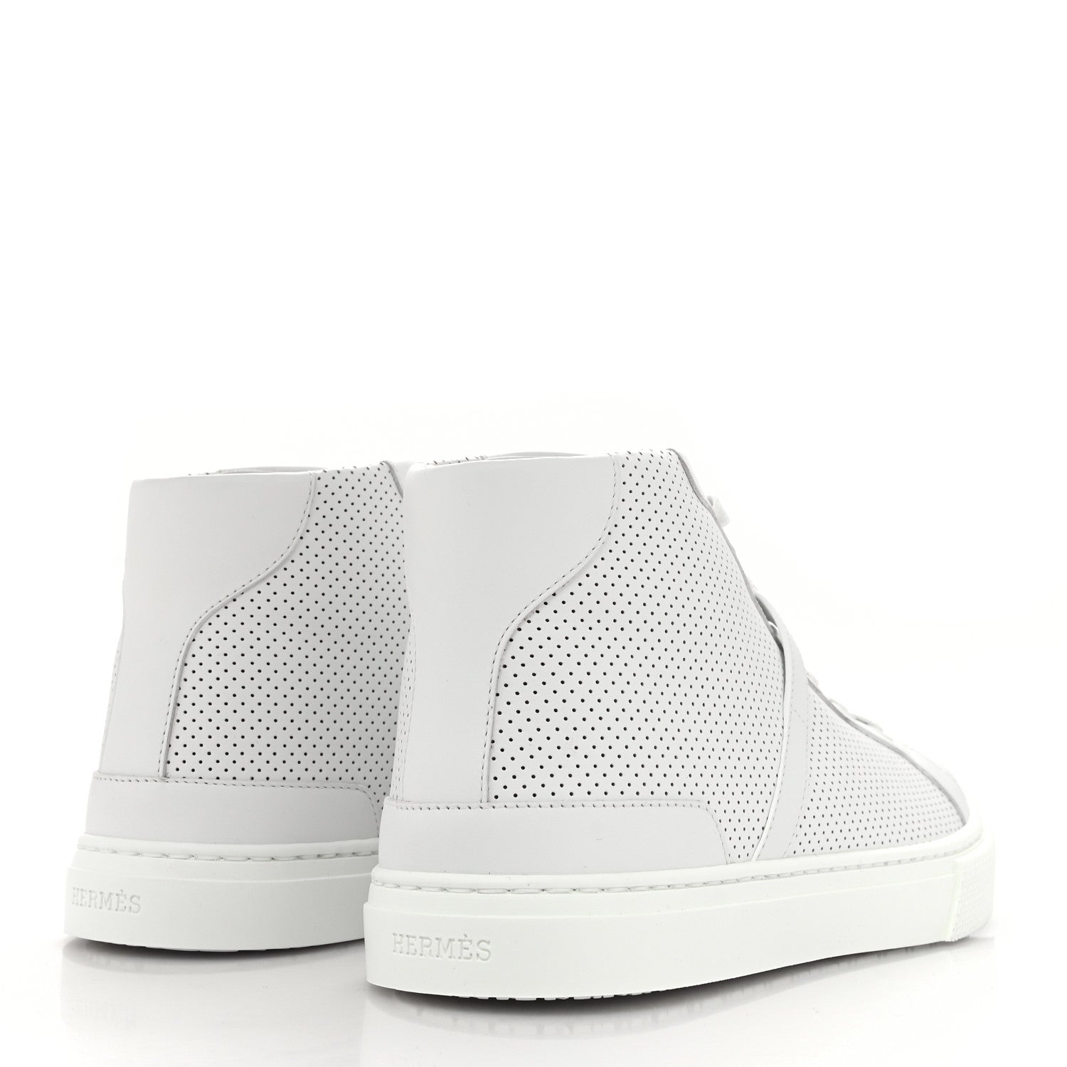 Hermes Calfskin Perforated Daydream Sneakers 39 White 4 of 10