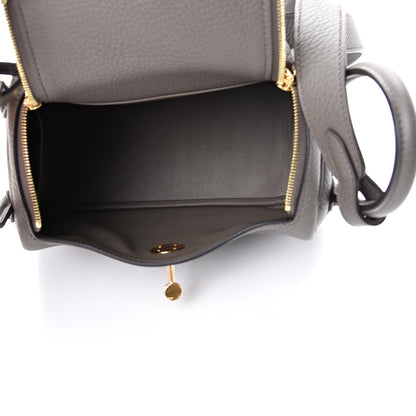 Hermes Taurillon Clemence Mini Lindy 20 Etain 4 of 10