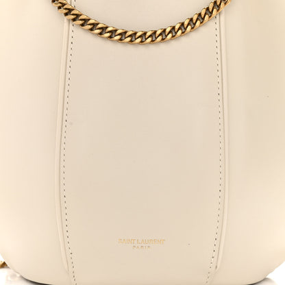 Saint Laurent Smooth Calfskin Small Talitha Bucket Bag Vintage White 7 of 9