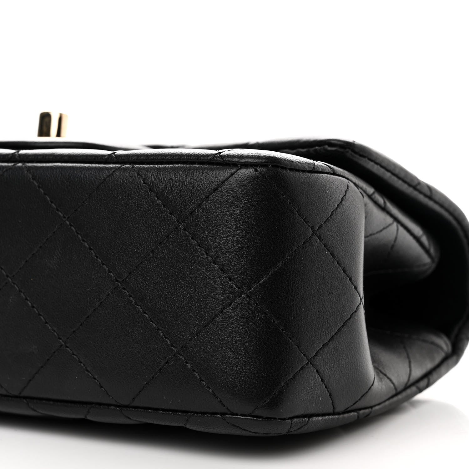 Chanel Lambskin Quilted Mini Top Handle Rectangular Flap Black 10 of 12