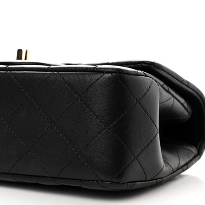 Chanel Lambskin Quilted Mini Top Handle Rectangular Flap Black 10 of 12