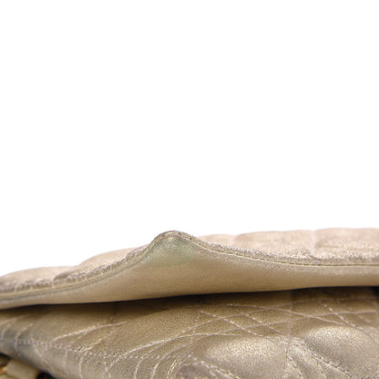 Christian Dior Metallic Calfskin Cannage Flap Clutch Gold 11 of 15