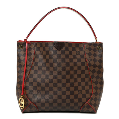 Louis Vuitton Damier Ebene Caissa Hobo Cherry 1 of 17
