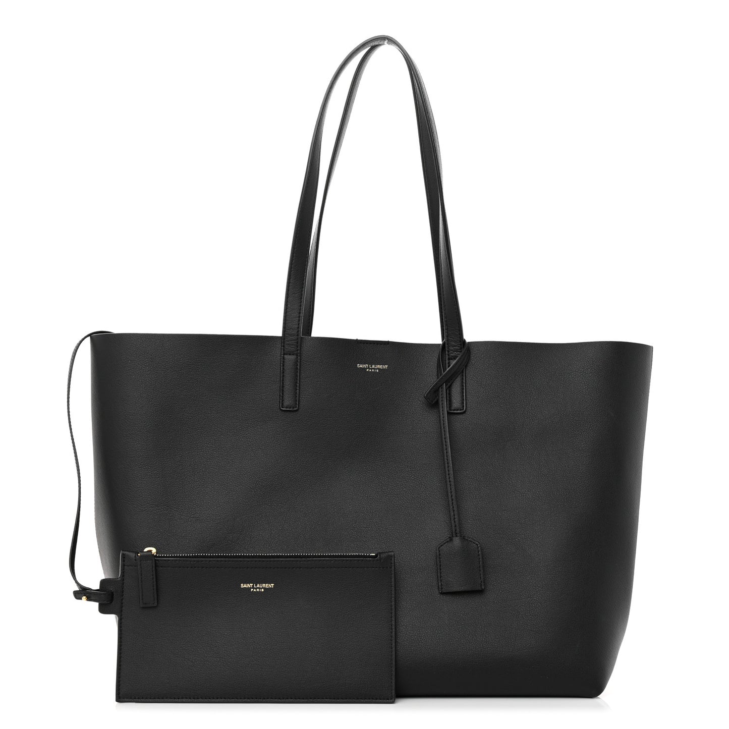 Calfskin Large Shopping Tote Black