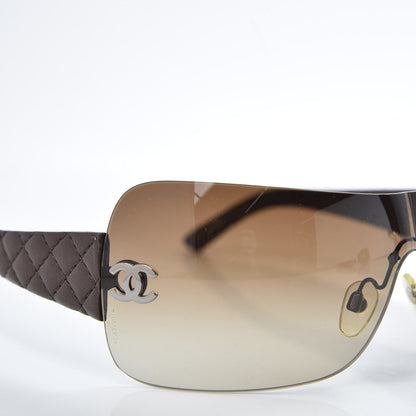 Chanel Metallic Quilted CC Sunglasses 4157-Q Brown 7 of 8