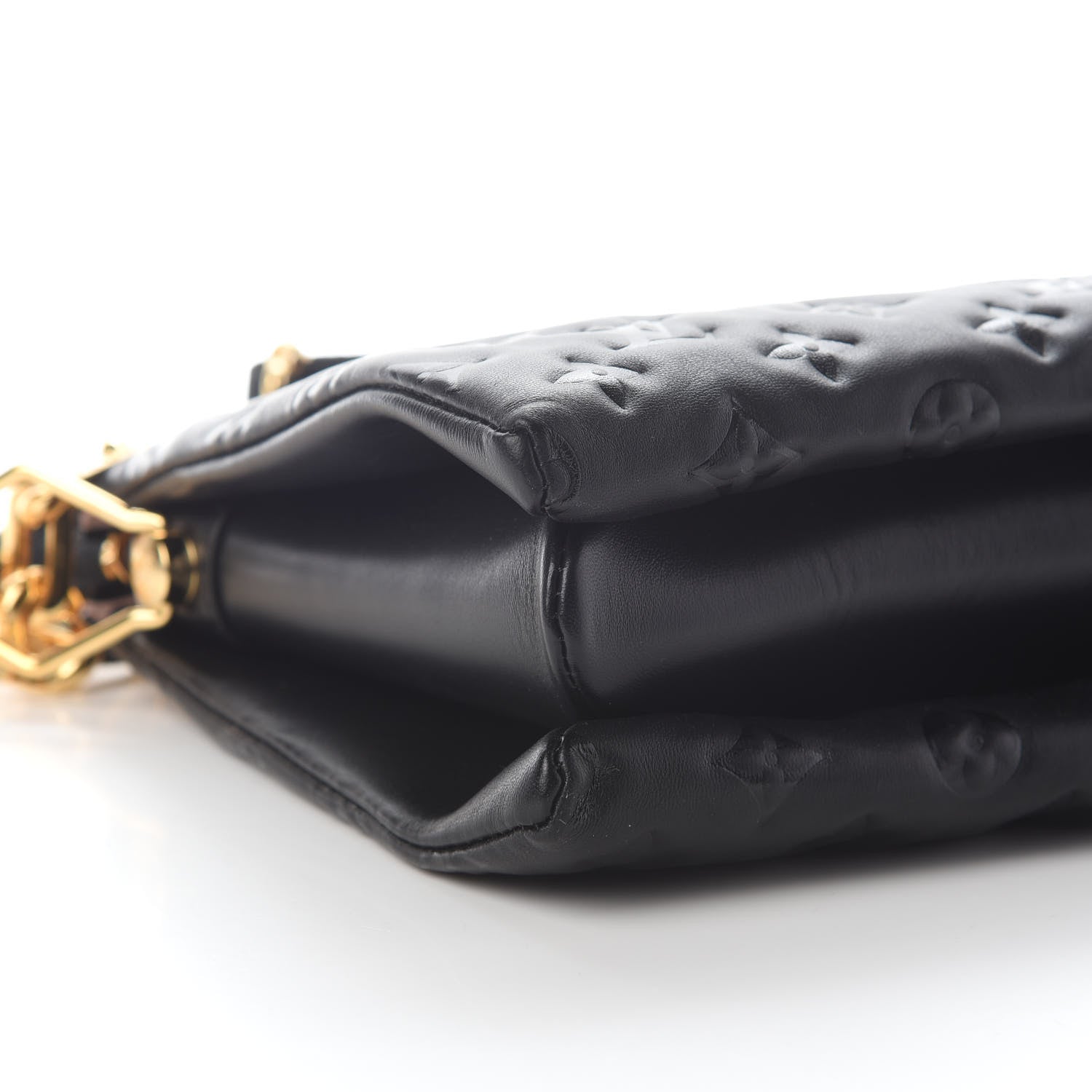 Louis Vuitton Lambskin Embossed Monogram Coussin PM Black 8 of 9