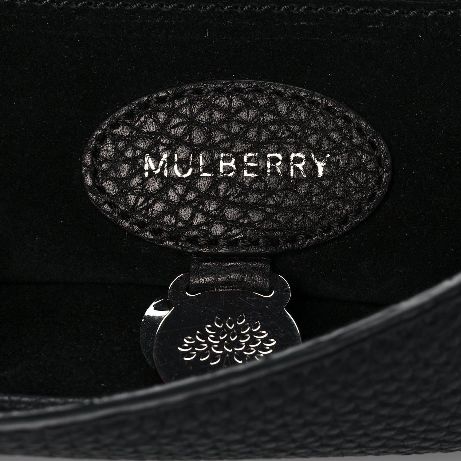 Mulberry Glossy Goatskin Small Lily Flap Black 6 of 11
