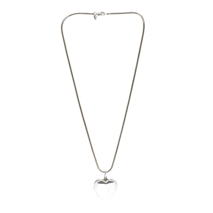 Tiffany Sterling Silver Large Heart Locket Pendant Necklace 3 of 4
