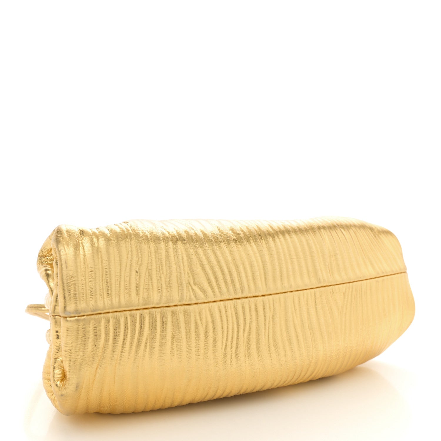 Bottega Veneta Metallic Bark Calfskin The Mini Pouch Gold 1680441