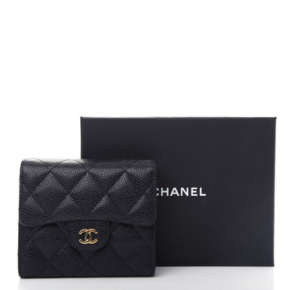 Chanel Caviar Quilted Compact Flap Wallet Black 9 of 9