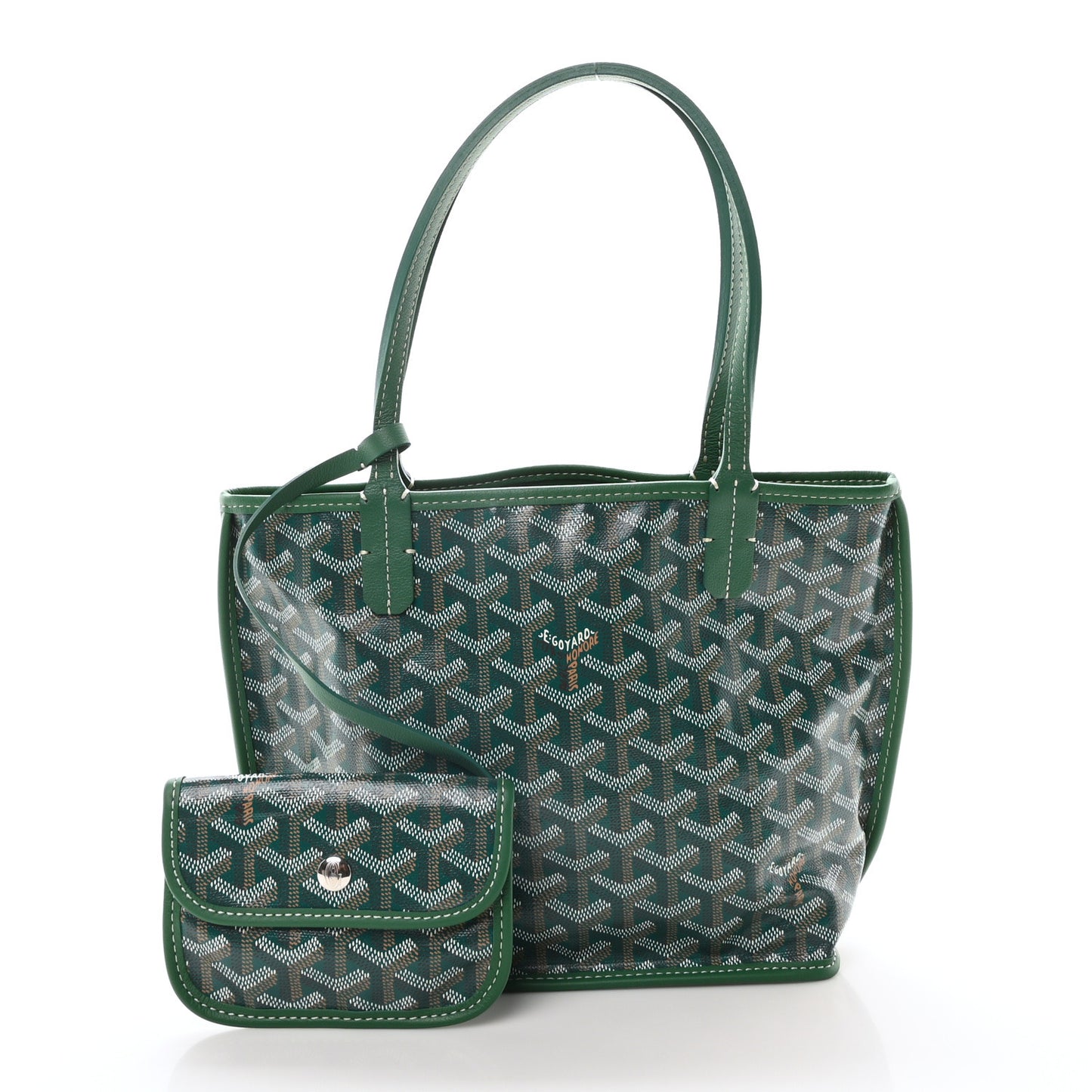 Goyardine Reversible Mini Anjou Green
