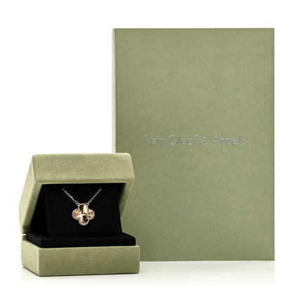 Van Cleef & Arpels 18K Yellow Gold Guilloche Vintage Alhambra Pendant Necklace 6 of 6