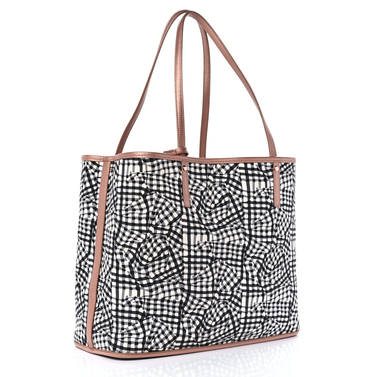 MCM Metallic Visetos Medium Liz Reversible Shopper Tote Champagne Gold 12 of 15