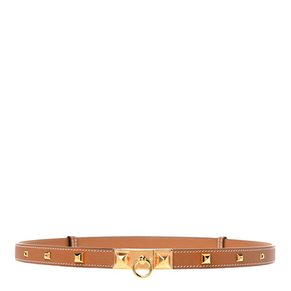 Hermes Epsom Studded Rivale 18 Belt Gold 1 of 5