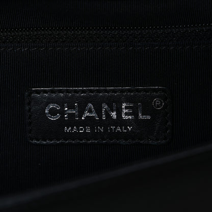 Chanel Lambskin Chevron Quilted New Medium Boy Flap Black 6 of 10
