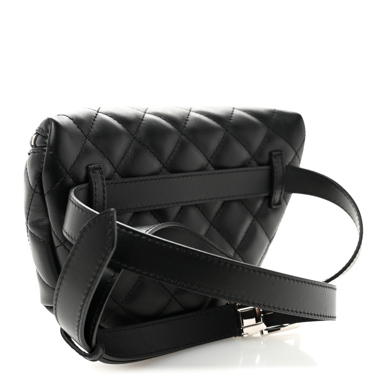 Chanel Calfskin Quilted Waist Belt Bag Black 3 of 10