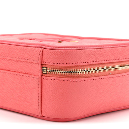 Chanel Caviar Quilted Medium CC Filigree Vanity Case Coral 9 of 10