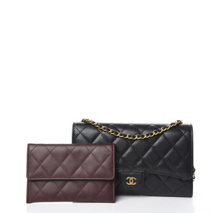Chanel Caviar Quilted Wallet on Removable Chain Black 3 of 12