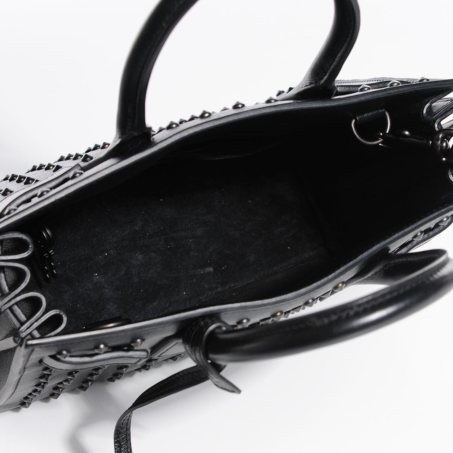 Saint Laurent Calfskin Studded Nano Sac De Jour Black 5 of 8