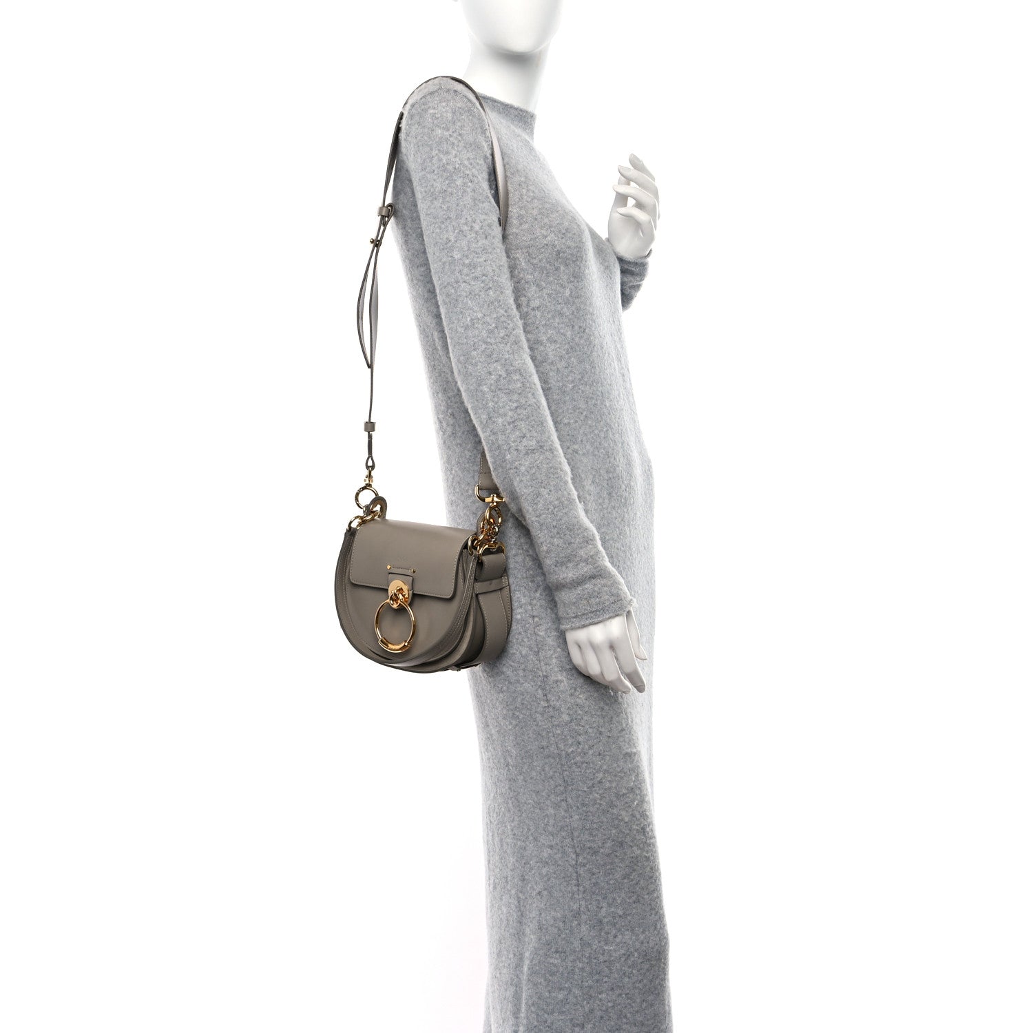 Chloe Calfskin Small Tess Bag Motty Grey 2 of 8