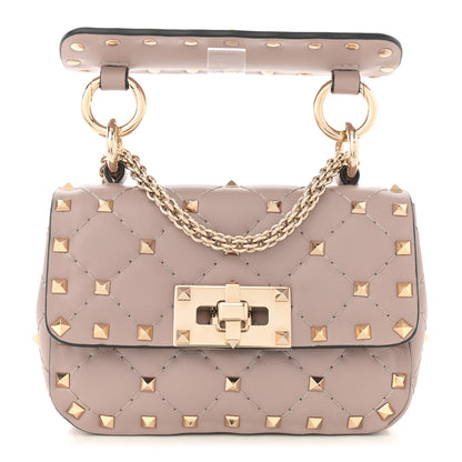 Valentino Garavani Nappa Micro Rockstud Spike Shoulder Bag Poudre 1 of 11