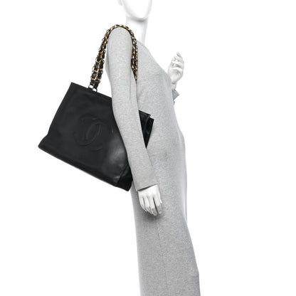 Chanel Lambskin CC Tote Black 2 of 15