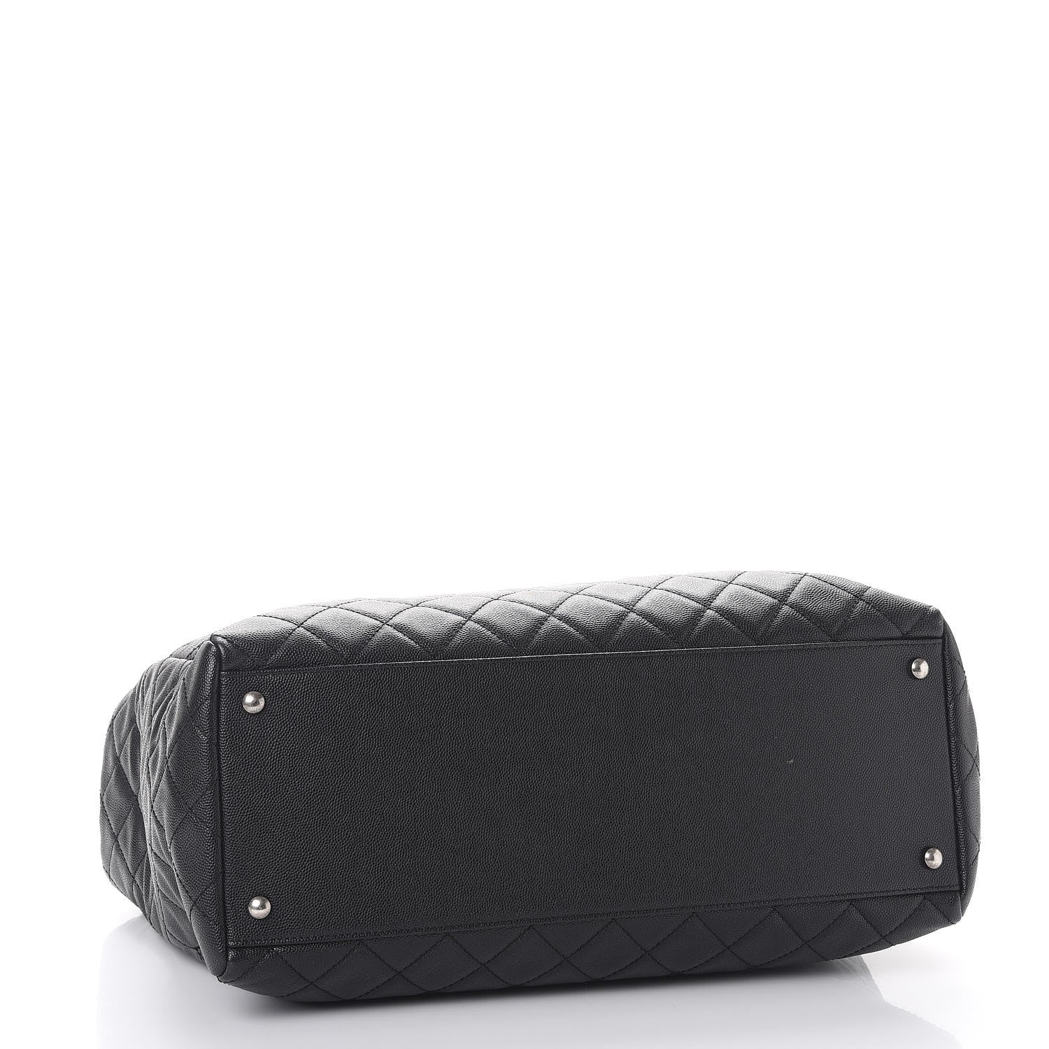 Chanel Caviar Quilted Large Coco Handle Shopping Tote Black 4 of 10