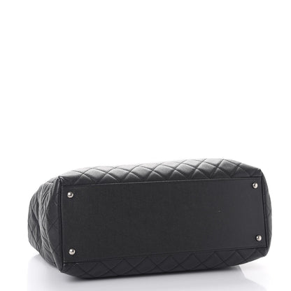 Chanel Caviar Quilted Large Coco Handle Shopping Tote Black 4 of 10