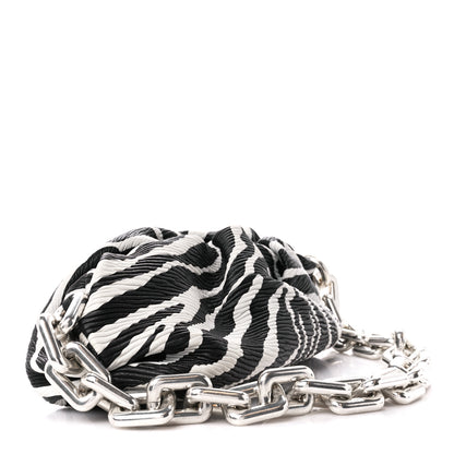 Bottega Veneta Nappa Zebra Print The Pouch Chain White Black 3 of 11