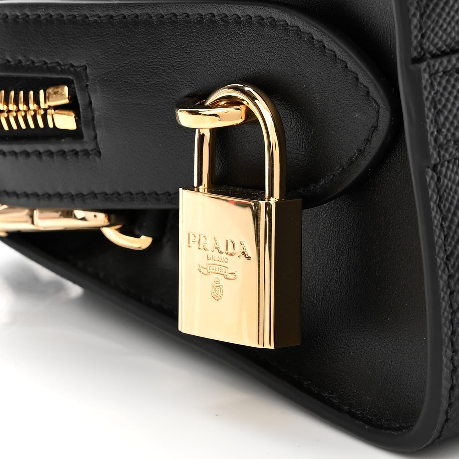 Prada Saffiano Cuir Calfskin Small Kristen Black 7 of 10
