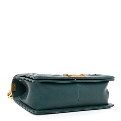 Chanel Caviar Quilted Medium Boy Flap Dark Green 4 of 10