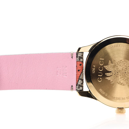 Gucci Stainless Steel Canvas 38mm G-Timeless GG Supreme Strawberry Quartz Watch Brown 7 of 7