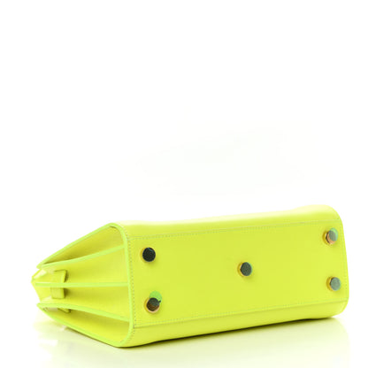Saint Laurent Calfskin Nano Sac De Jour Neon Yellow 4 of 9