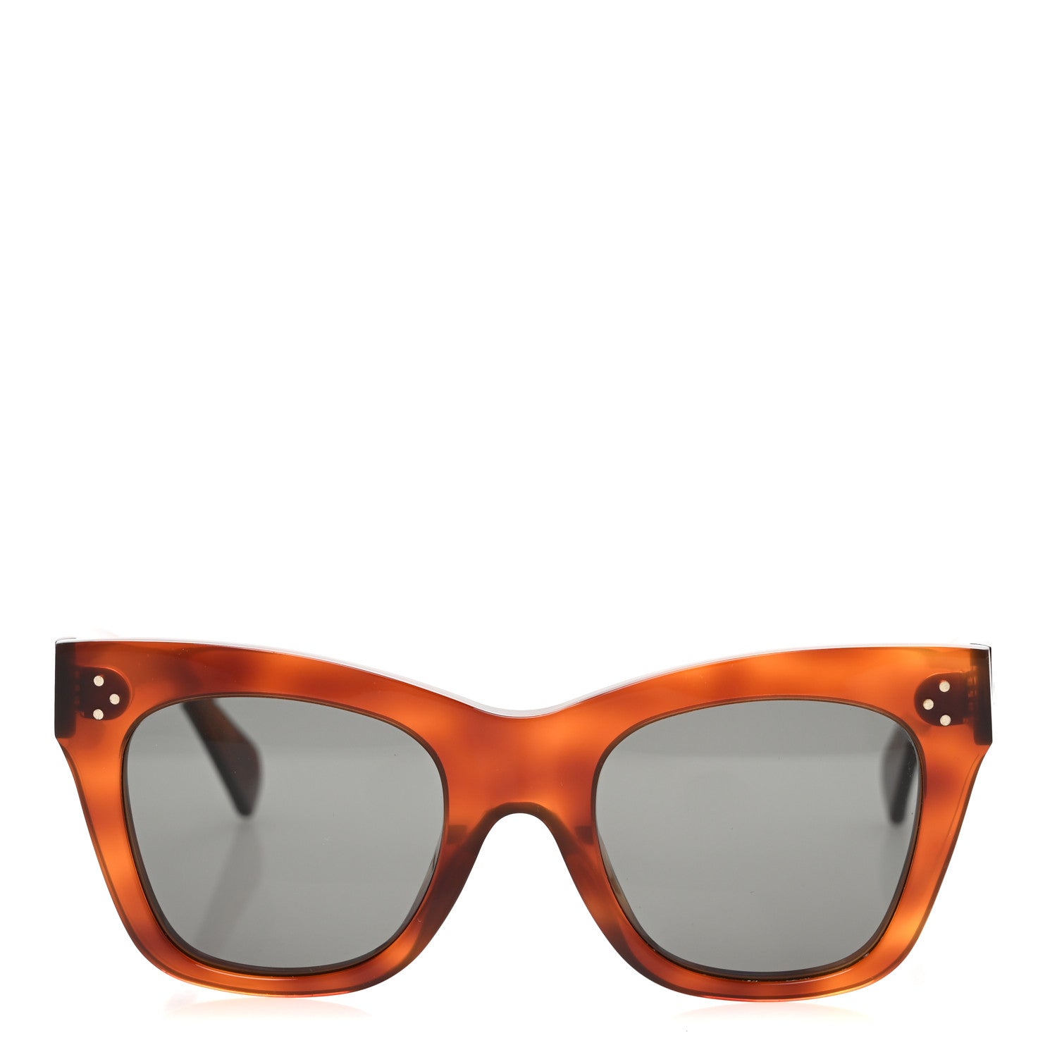 Celine Acetate Polarized Cat Eye Sunglasses CL4004IN Havana 2 of 7