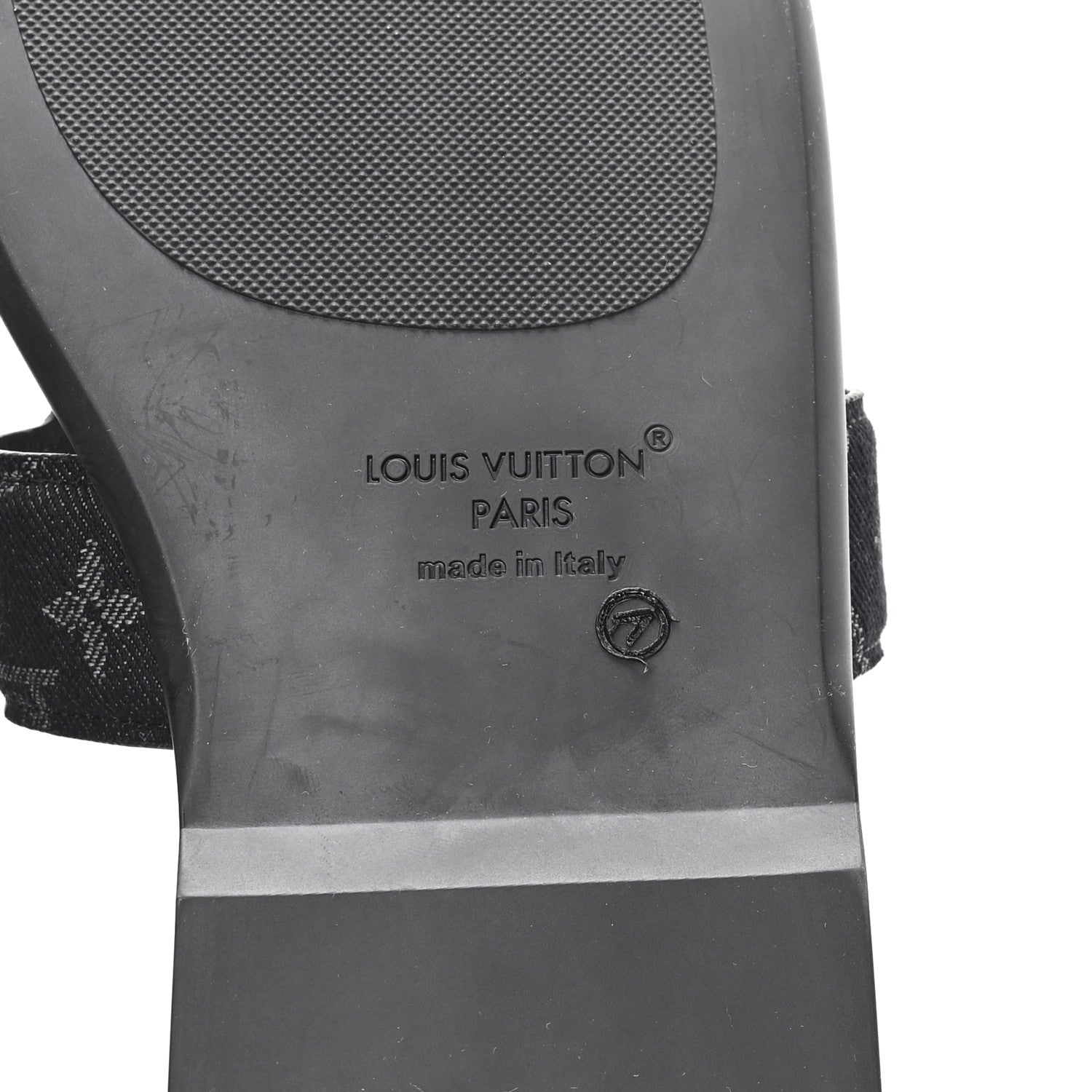 Louis Vuitton Monogram Denim Mens LV Oasis Mules 8.5 Black 7 of 9