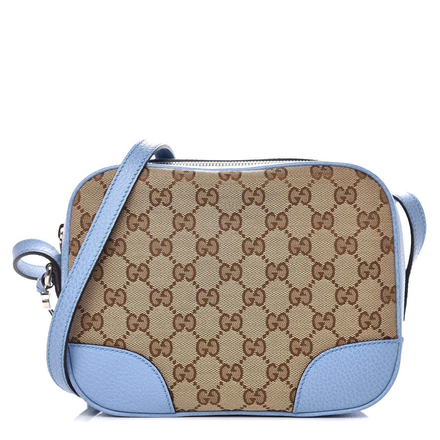 Gucci Monogram Mini Bree Messenger Bag Beige Mineral Blue 1 of 9