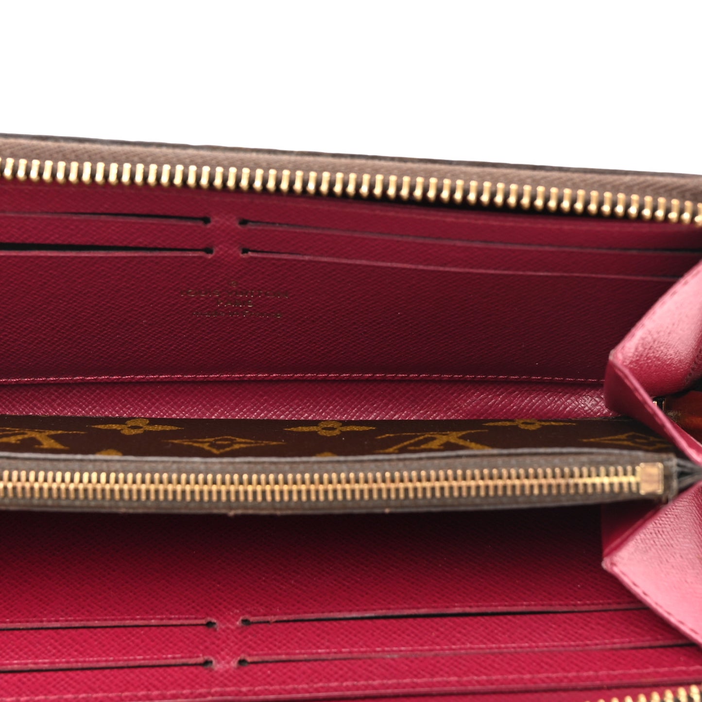 Monogram Clemence Wallet Fuchsia